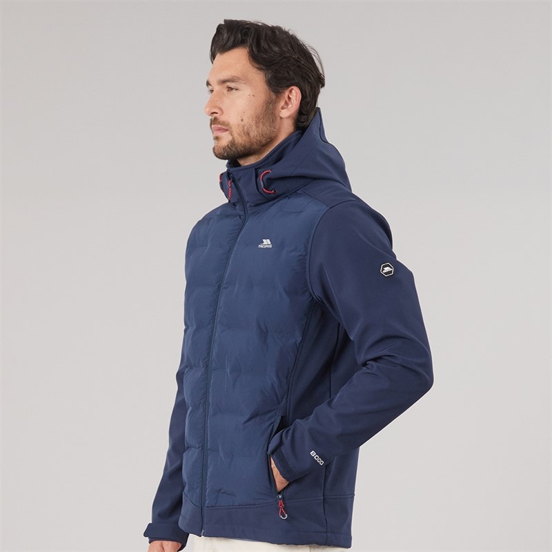 Mens Alwero Waterproof Padded Softshell Jacket Navy - Image 3