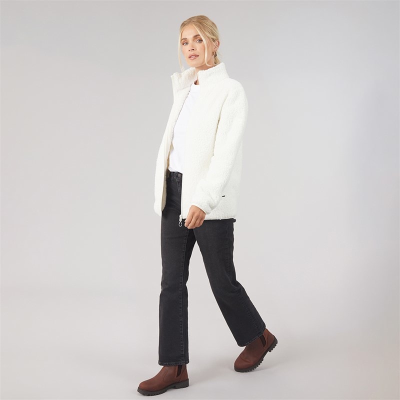 Womens Feathery Full Zip Fleece Ghost - Image 4