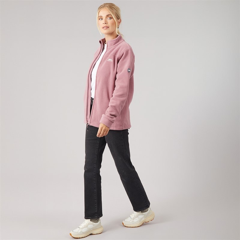 Womens Bertille Full Zip Fleece Jacket Faded Rose - Image 4