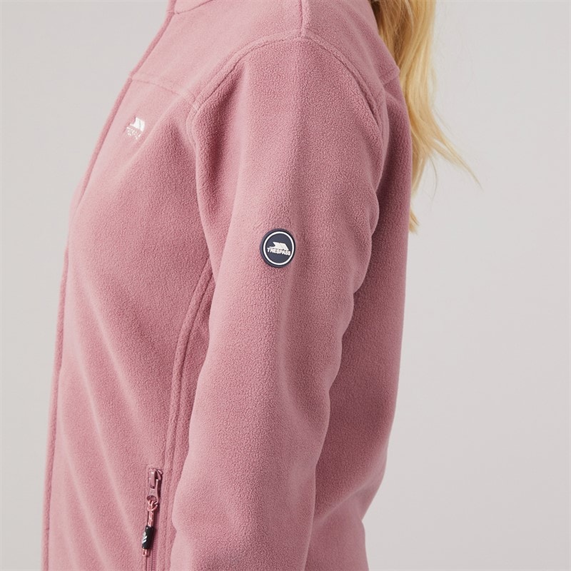 Womens Bertille Full Zip Fleece Jacket Faded Rose - Image 5