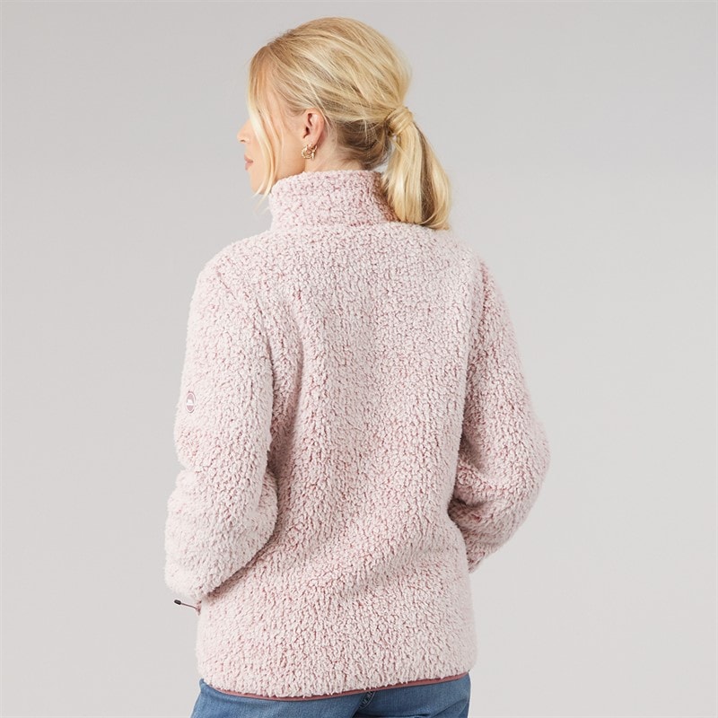 Womens Feathery Full Zip Fleece Faded Rose - Image 2