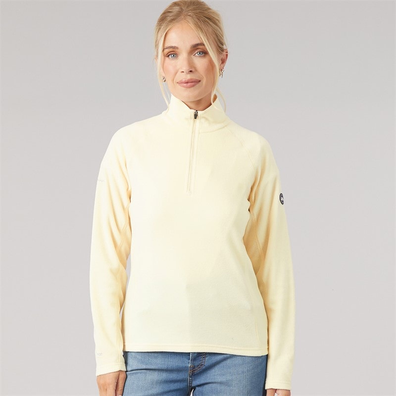 Womens Shiner 2 1/2 Zip Micro Fleece Cream - Image 3