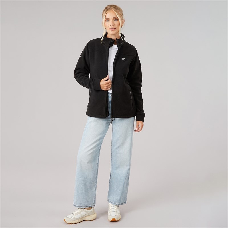 Womens Bertille Full Zip Fleece Jacket Black - Image 4
