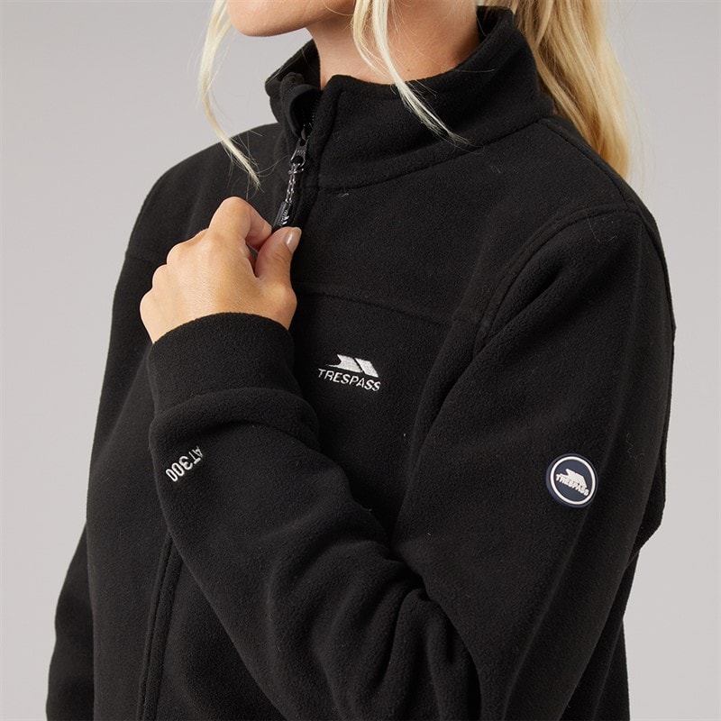 Womens Bertille Full Zip Fleece Jacket Black - Image 5