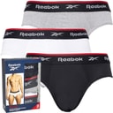 Mens Wiggins Performance Three Pack Briefs Black/Grey Marl/White