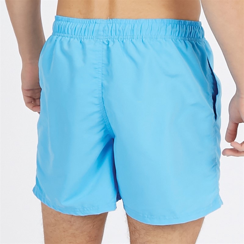 Mens Yale Swim Shorts Bright Cyan - Image 2