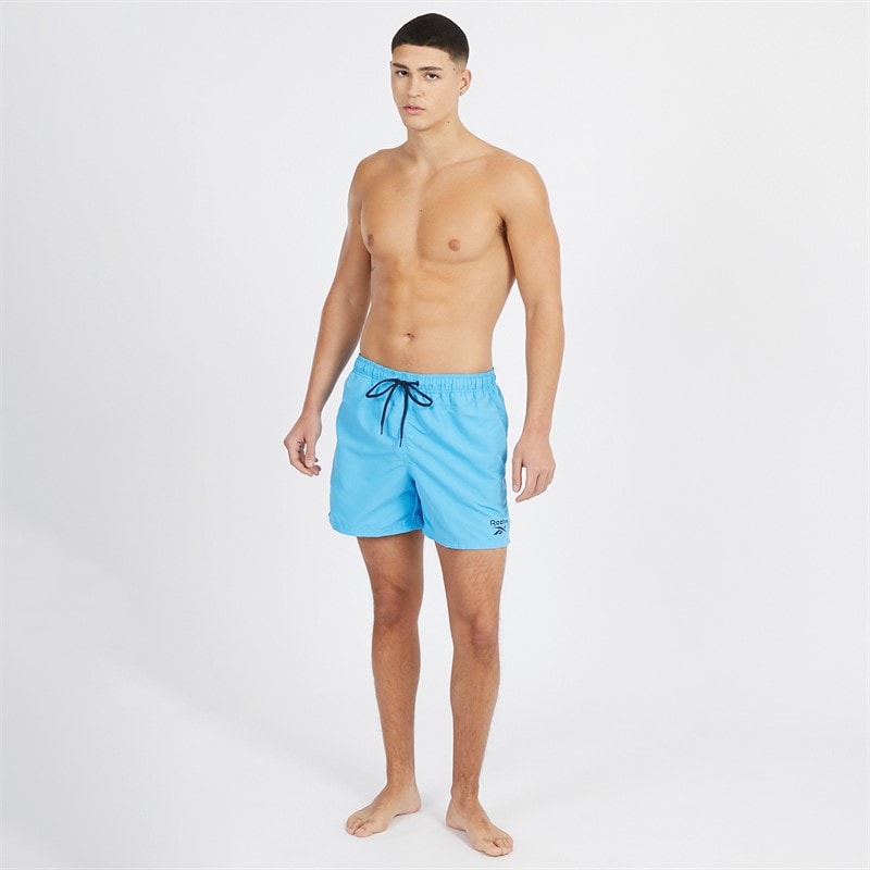 Mens Yale Swim Shorts Bright Cyan - Image 3