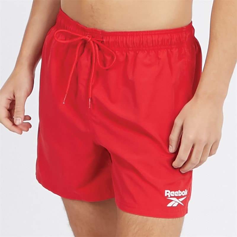 Mens Yale Swim Shorts Vector Red - Image 1
