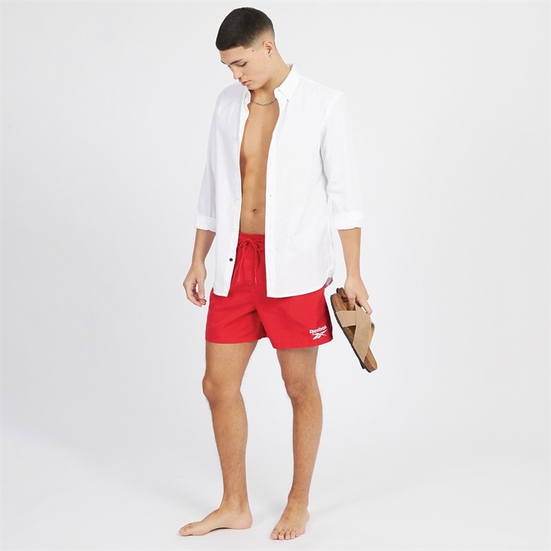 Mens Yale Swim Shorts Vector Red - Image 3