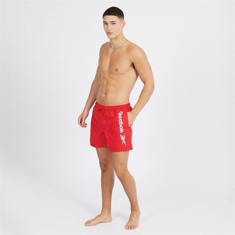 Mens Yestin Swim Shorts Red/White - Image 3