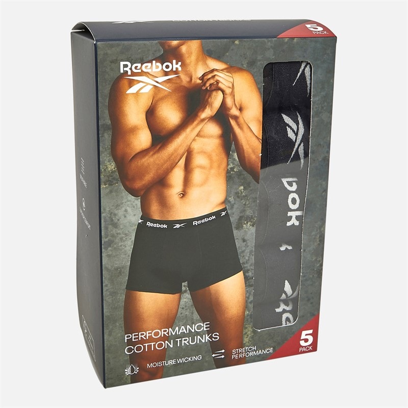 Mens Boyes Five Pack Trunks Black - Image 2