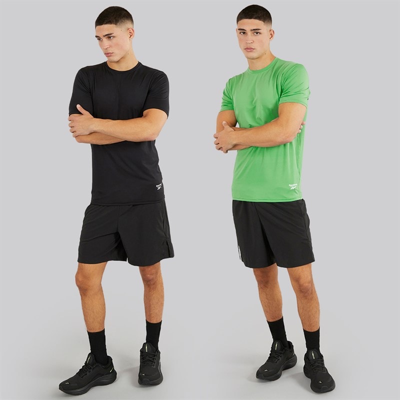Mens Clyde Performance Two Pack T-Shirts Black/Upgrade Green - Image 3