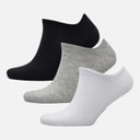 Three Pack No Show Socks 06 Black/Mix