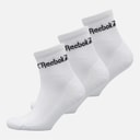 Three Pack Cushioned Quarter Socks 01 White