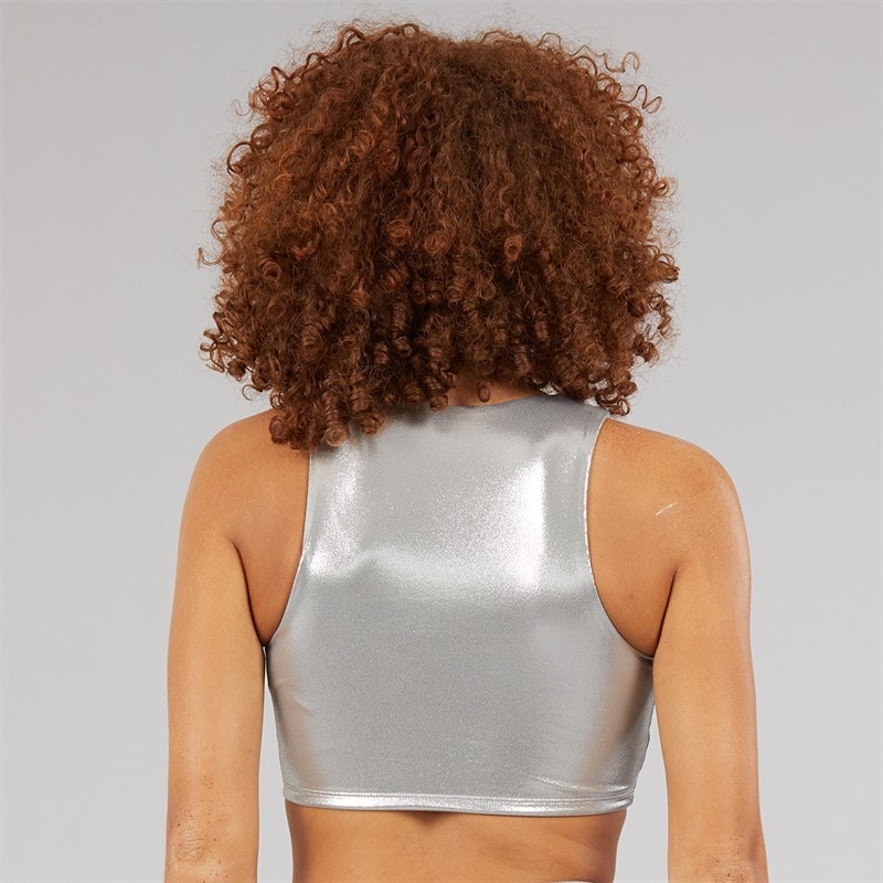 Womens X Angel Collection Lux Contour Light Support Crop Top Chrome Peyer Pantone - Image 2