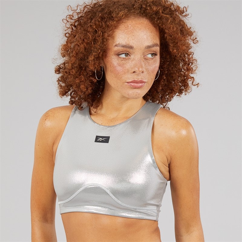Womens X Angel Collection Lux Contour Light Support Crop Top Chrome Peyer Pantone - Image 3