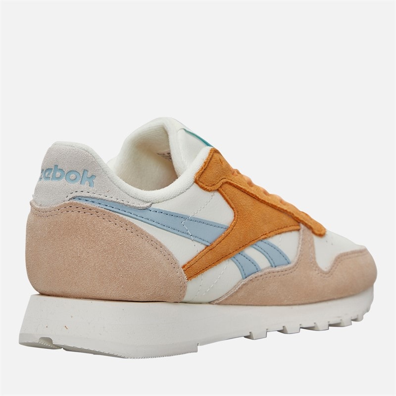 Reebok Womens Classic Leather Trainers Chalk/Washed Clay/Soft Blue - Image 5
