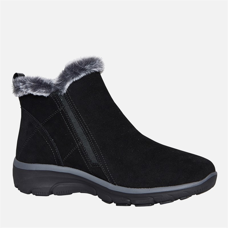 Womens Easy Going High Zip Boots Black - Image 5