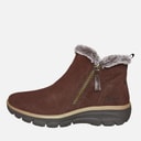 Womens Easy Going High Zip Boots Chocolate Brown