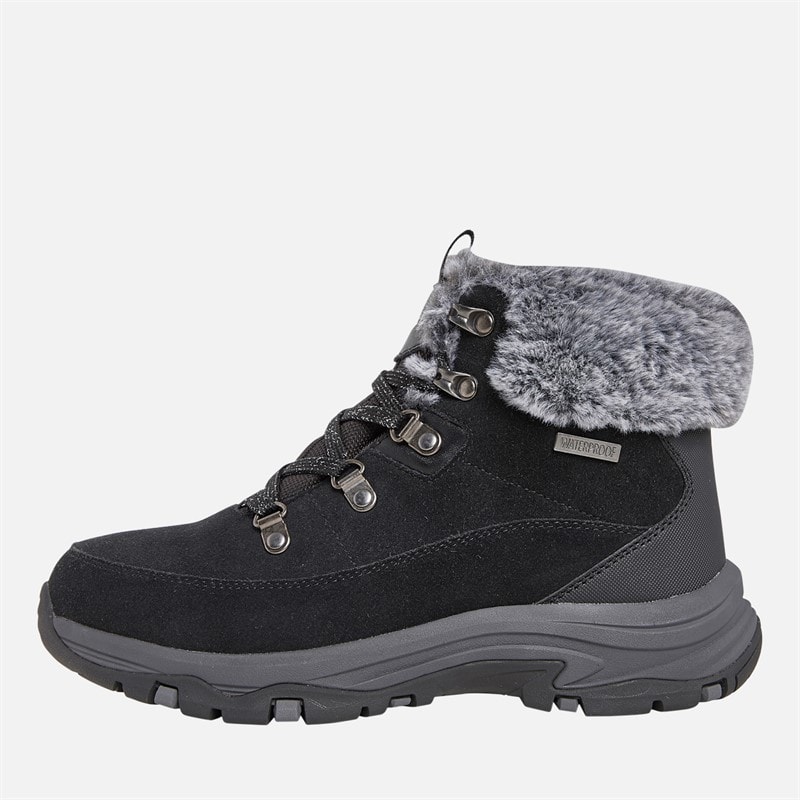 SKECHERS Womens Waterproof Trego Snow Worries Boots Black