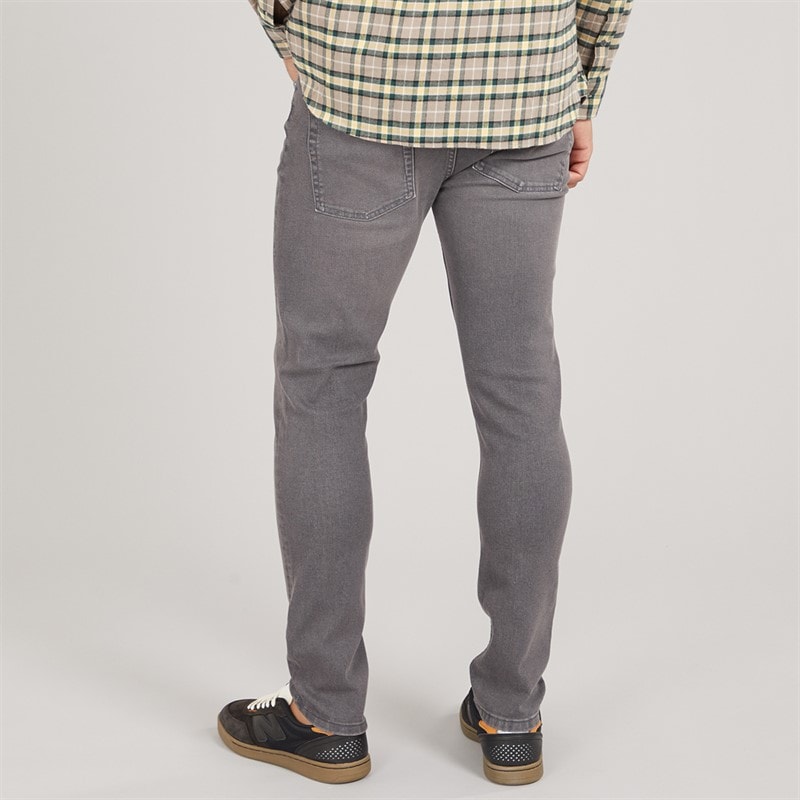 Mens Loom Slim Fit Jeans Grey Denim - Image 2