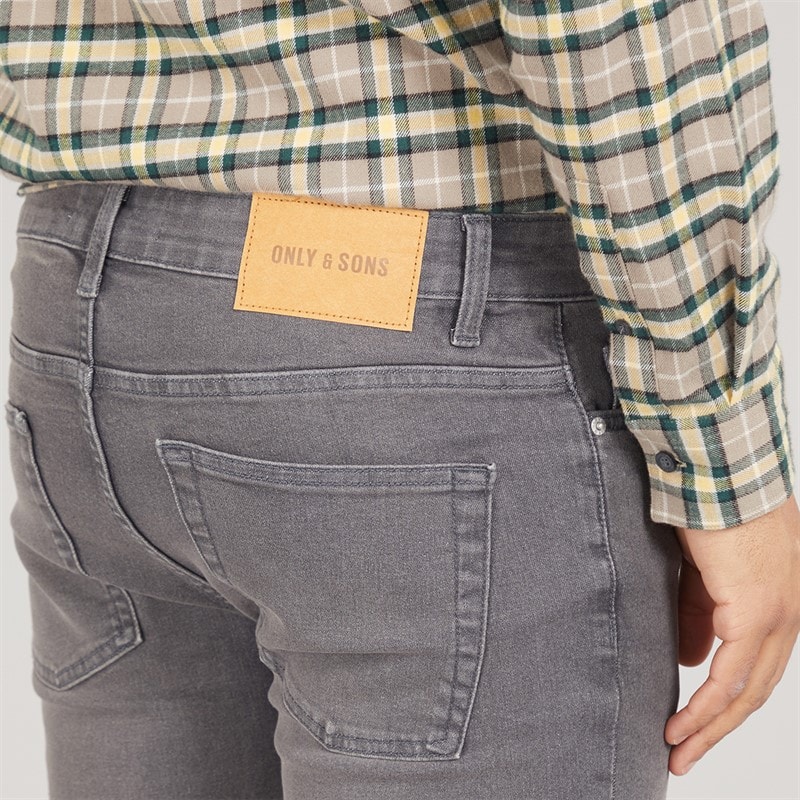 Mens Loom Slim Fit Jeans Grey Denim - Image 3