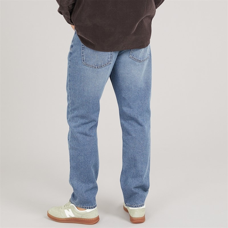 Mens Edge Straight Fit Jeans Dark Blue Denim - Image 2