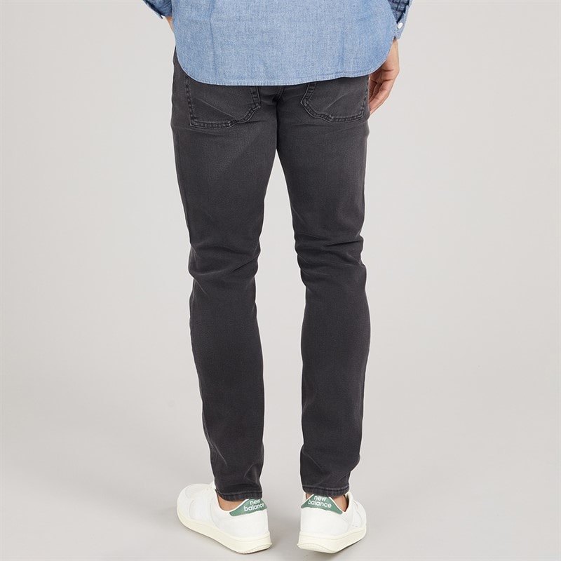 Mens Loom Slim Fit Jeans Washed Black - Image 2