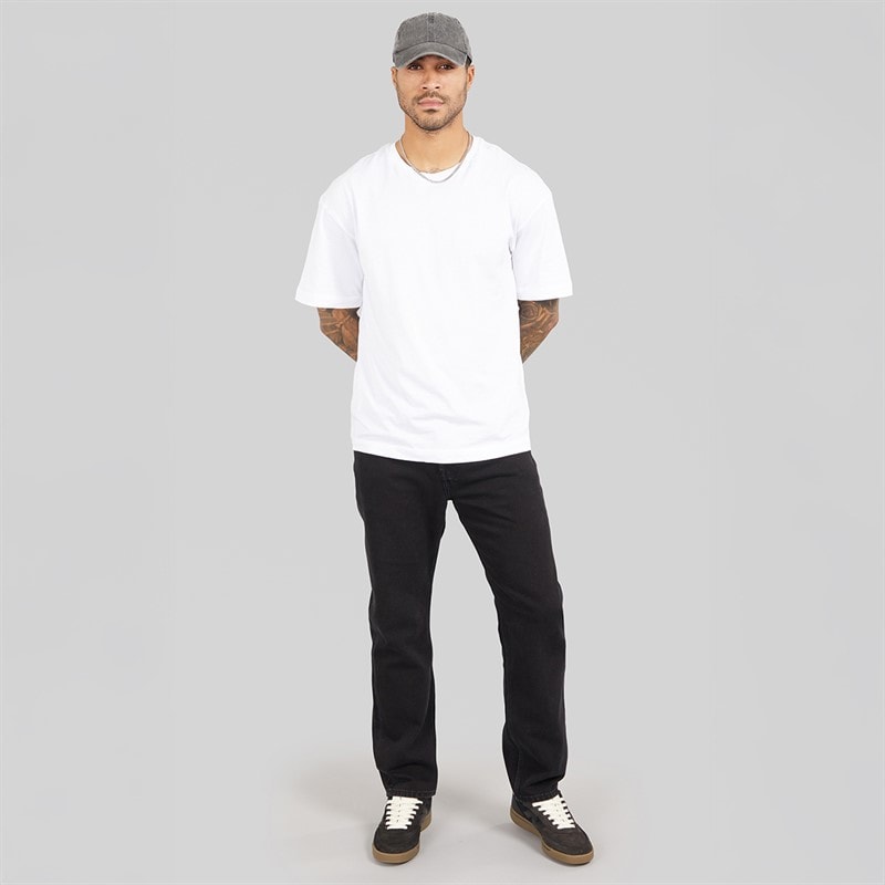 Mens Edge Straight Fit Jeans Black Denim - Image 4