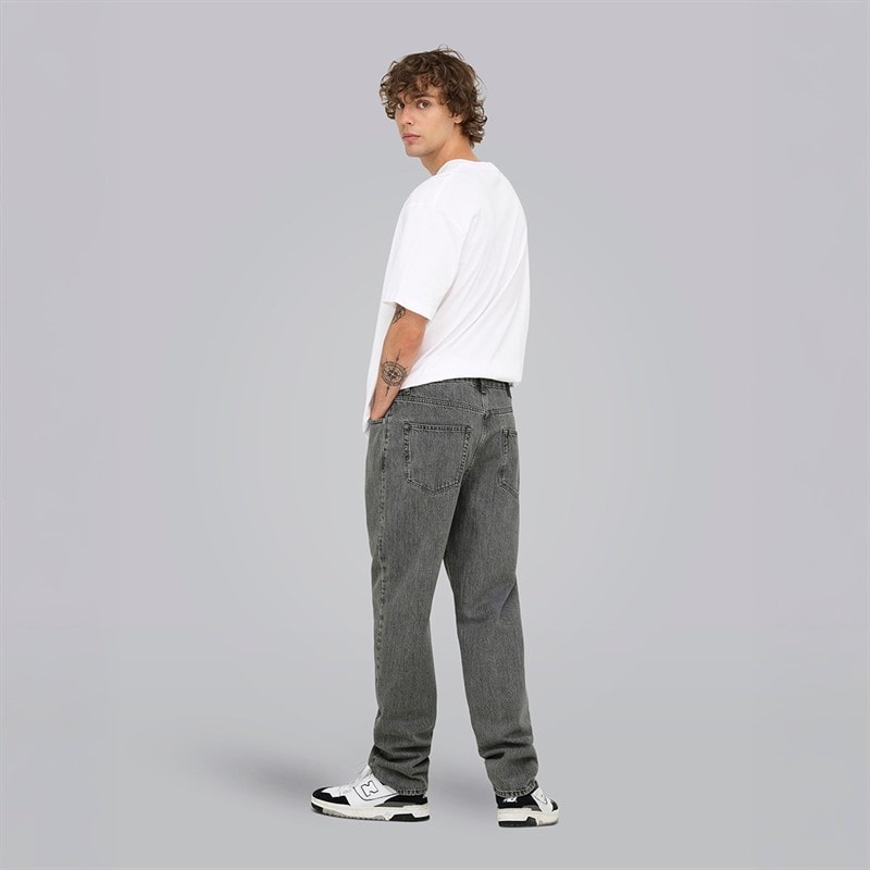 Mens Tye Loose Tape Jeans Medium Grey Denim - Image 2