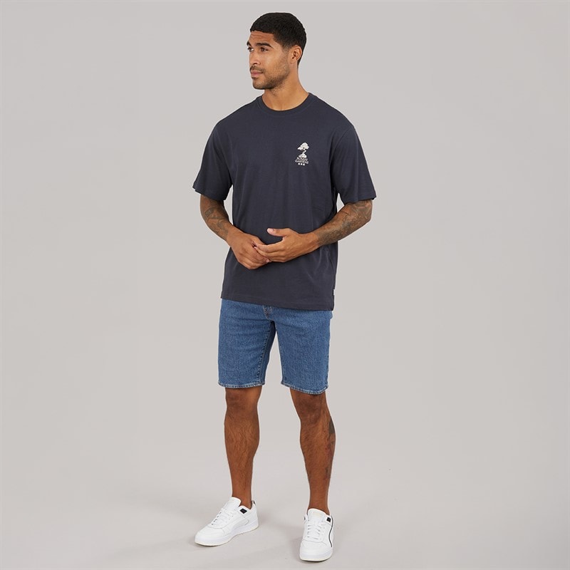 Mens Tristan Relaxed Bonsai T-Shirt Dark Navy - Image 4