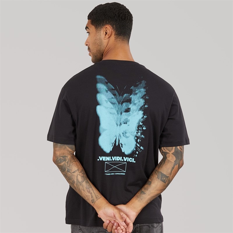 Mens Tristan Relaxed T-Shirt Black/Veni - Image 3