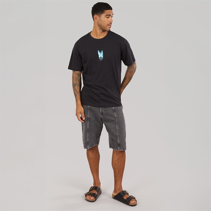 Mens Tristan Relaxed T-Shirt Black/Veni - Image 4