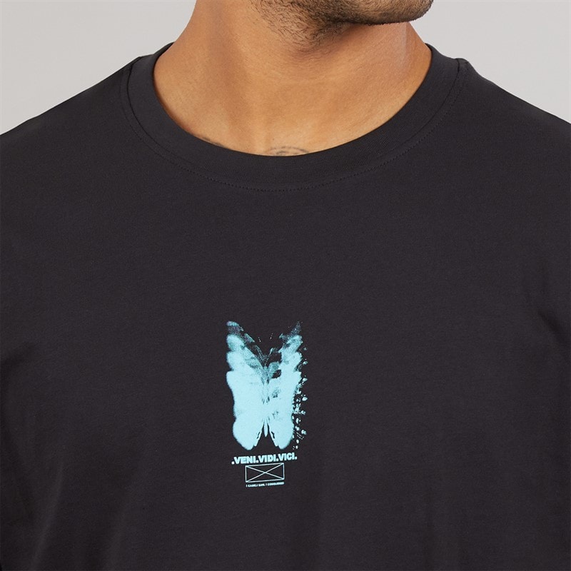 Mens Tristan Relaxed T-Shirt Black/Veni - Image 5