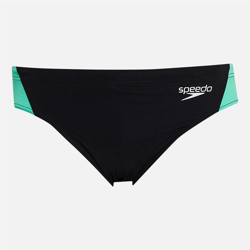 Mens Hyperboom Logo Splice 7cm Swimming Briefs Black - Image 1