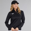 Womens Club 1/2 Zip Mid Layer Training Top Black