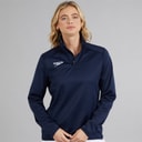Womens Club 1/2 Zip Mid Layer Training Top Navy
