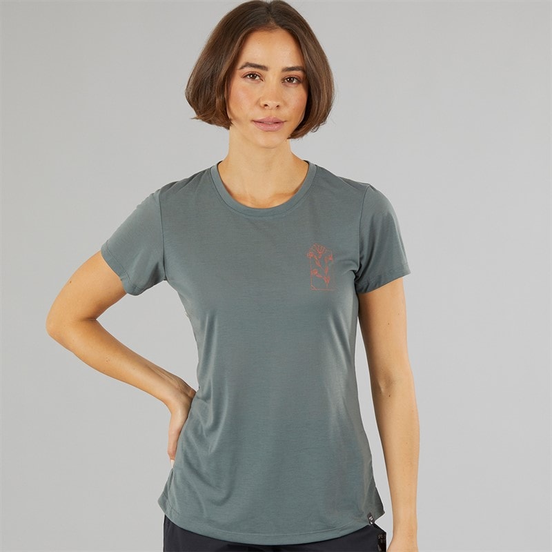 Womens Anther Graphic T-Shirt Balsam Green - Image 1
