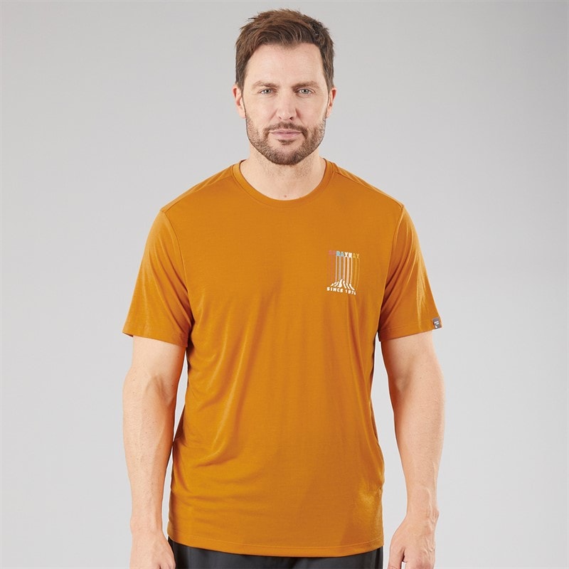 Mens Vintage Lyocell T-Shirt Turmeric - Image 1