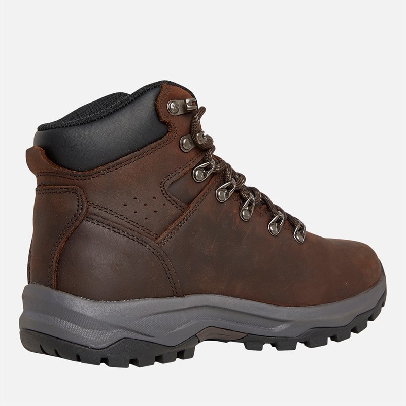 Womens Hordan Nubuck Leather HydroDRY Waterproof Trail Walking Boots Brown - Image 5