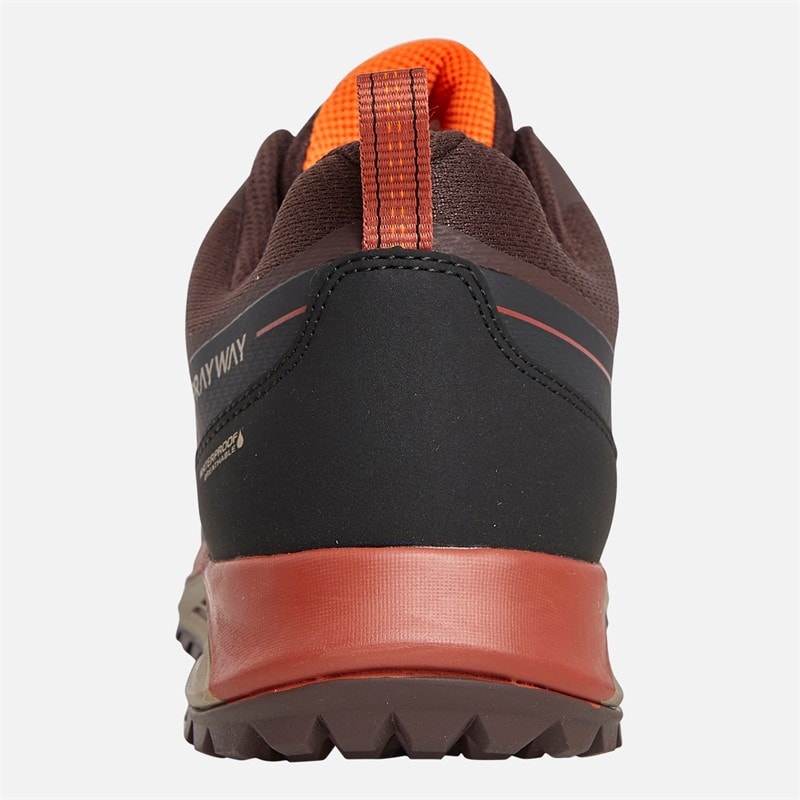 Mens Burbage 2 Low HydroDRY Waterproof Trail Walking Shoes Brown/Chocolate Plum - Image 3