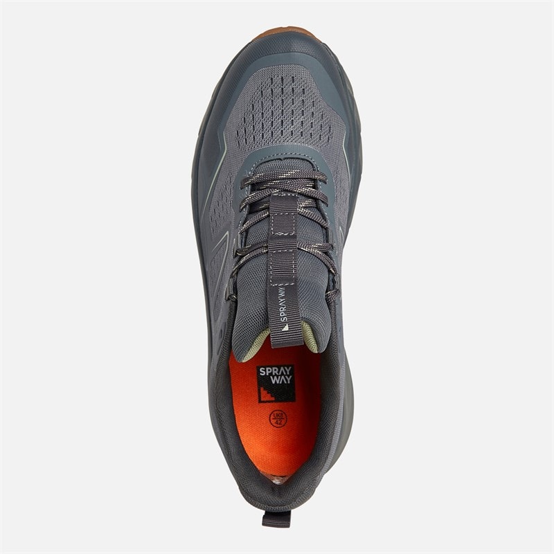 Mens Higger 2 HydroDRY Waterproof Trail Walking Shoes Grey/Dark Shadow - Image 4