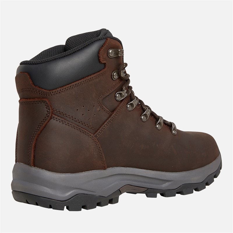 Mens Hordan Nubuck Leather HydroDRY Waterproof Trail Walking Boots Brown - Image 5