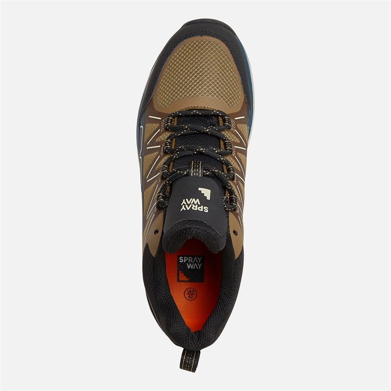 Mens Burbage 2 Low HydroDRY Waterproof Trail Walking Shoes Bronze/Dust Gold - Image 4
