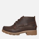 Womens Seattle Lug Chukka Boots Dark Brown Leather