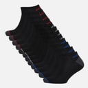 Mens Twelve Pack No Show Socks Black/Red