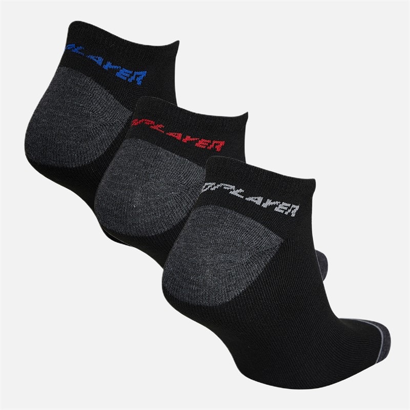 Mens Twelve Pack No Show Socks Black/Red - Image 3
