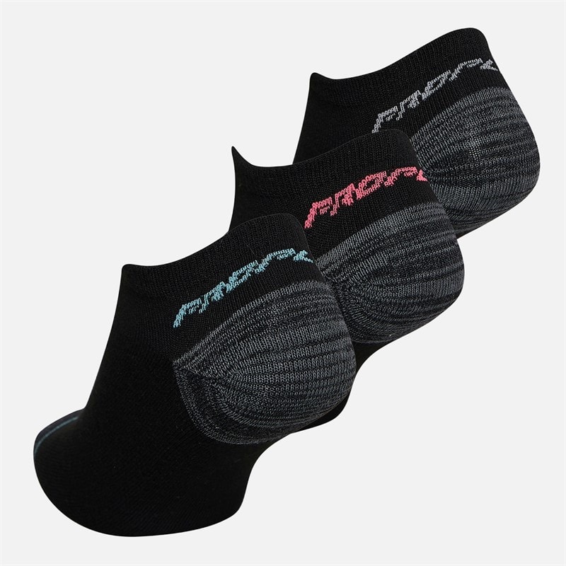 Womens Twelve Pack No Show Socks Black/Blue - Image 2