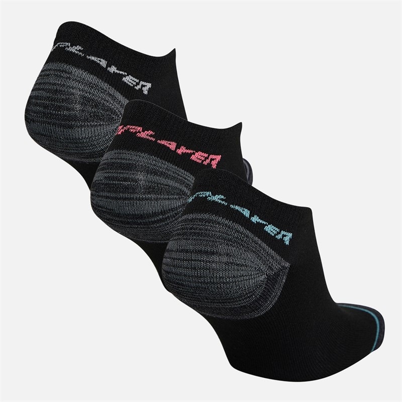 Womens Twelve Pack No Show Socks Black/Blue - Image 3