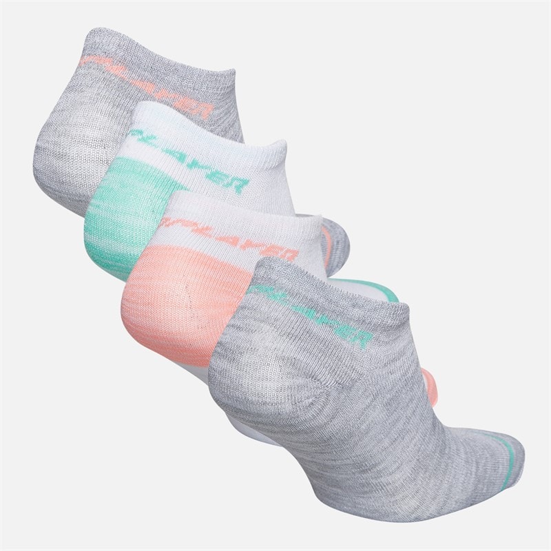 Womens Twelve Pack No Show Socks White/Multi - Image 3
